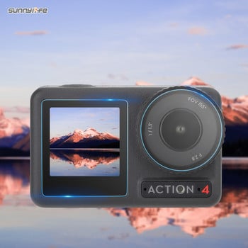 Sunnylife Lens Screen Protector Защитно фолио от закалено стъкло Аксесоари за Osmo Action 4 Sport Camera