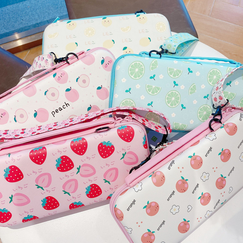 12 cm * 26 cm * 5 cm fructe curea de umăr portabilă șnur geantă de depozitare de călătorie pentru cutia de consolă de jocuri Nintendo Switch Carcasă de acoperire