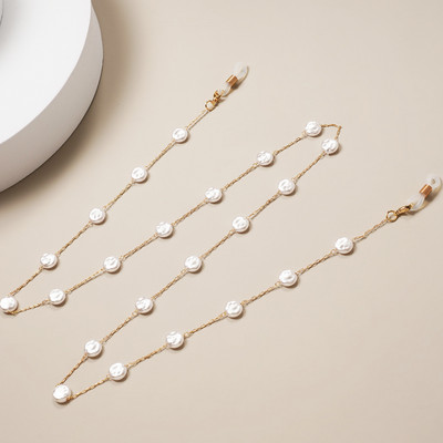 Divat szemüvegek lánc utánzat gyöngy gyöngyökkel díszített divatos nők kívül alkalmi napszemüvegek kiegészítő nyaklánc ajándék maszk akasztó kötél