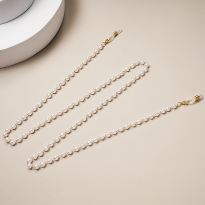 Divat szemüvegek lánc utánzat gyöngy gyöngyökkel díszített divatos nők kívül alkalmi napszemüvegek kiegészítő nyaklánc ajándék maszk akasztó kötél