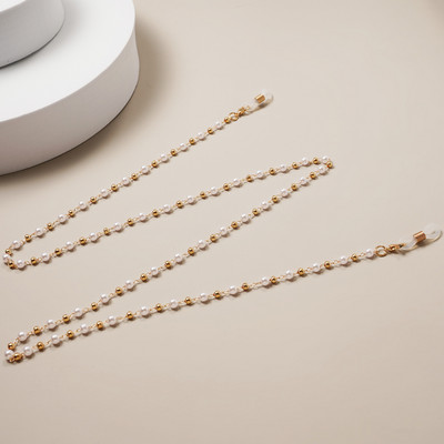 Divat szemüvegek lánc utánzat gyöngy gyöngyökkel díszített divatos nők kívül alkalmi napszemüvegek kiegészítő nyaklánc ajándék maszk akasztó kötél