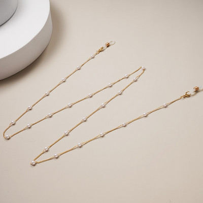 Divat szemüvegek lánc utánzat gyöngy gyöngyökkel díszített divatos nők kívül alkalmi napszemüvegek kiegészítő nyaklánc ajándék maszk akasztó kötél