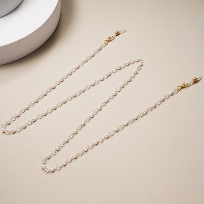 Divat szemüvegek lánc utánzat gyöngy gyöngyökkel díszített divatos nők kívül alkalmi napszemüvegek kiegészítő nyaklánc ajándék maszk akasztó kötél