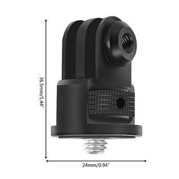 Mini Tripod Mount Προσαρμογέας αλουμινίου 360 Περιστρεφόμενος Δίσκος Ενισχυμένος 1/4\