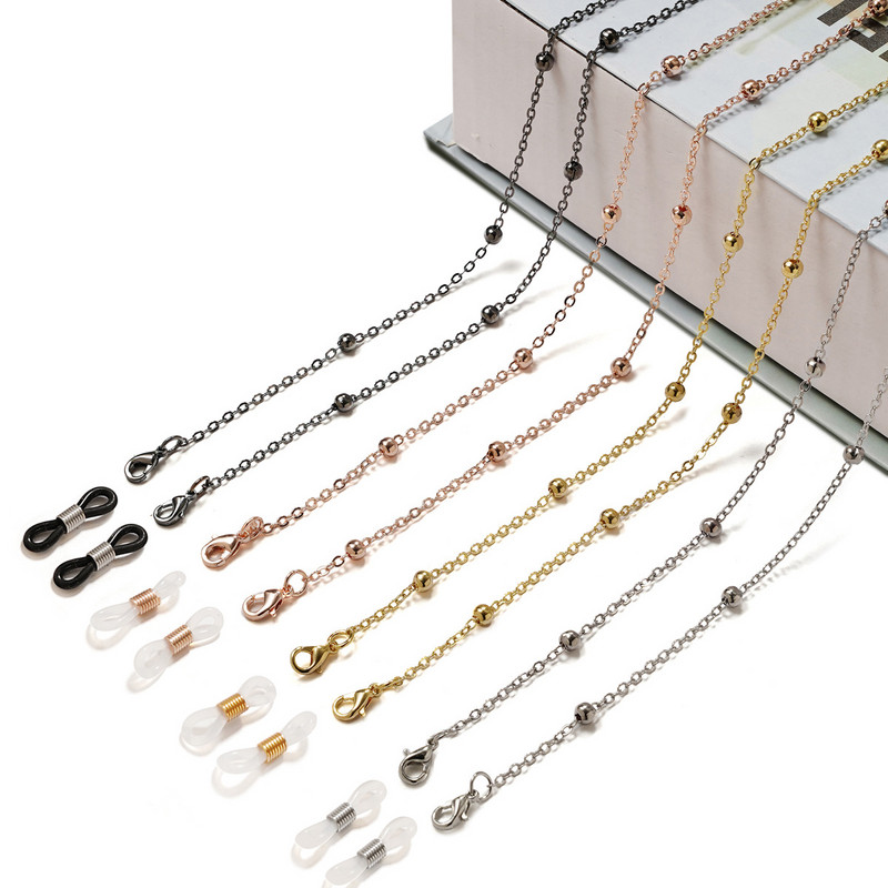 Divat Szemüvegek Gyöngyös Szemüveglánc Női Nyári Százszorszép Virág Gyöngyök Akasztók Maszk szíj Kézzel készített nyaklánc Napszemüveg Fánk