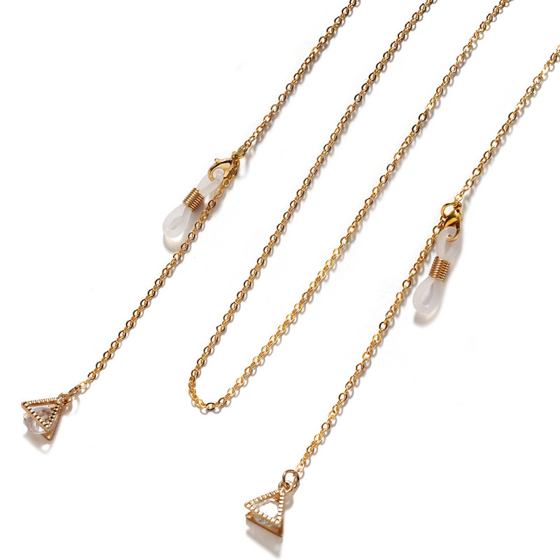 Fashion Pearl Mask Ketid Prillikett naistele Retro metallist päikeseprillid Paelad Prillid Juhtmehoidja Kaelarihm Dropshipping