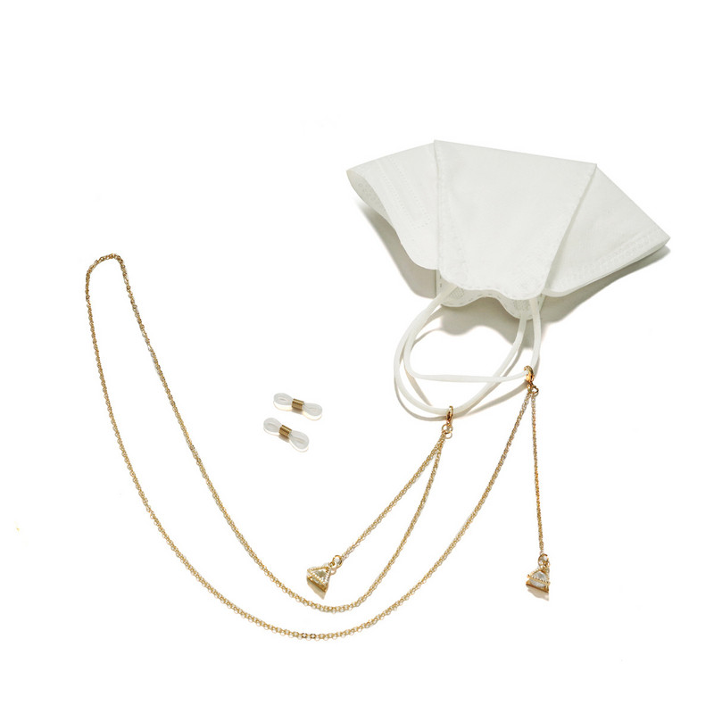 Fashion Pearl Mask Ketid Prillikett naistele Retro metallist päikeseprillid Paelad Prillid Juhtmehoidja Kaelarihm Dropshipping