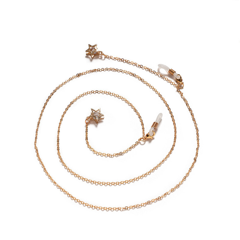 Fashion Pearl Mask Ketid Prillikett naistele Retro metallist päikeseprillid Paelad Prillid Juhtmehoidja Kaelarihm Dropshipping