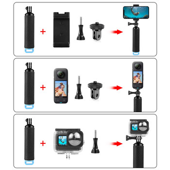 Плавателни пръти за ръкохватка PULUZ с плаваща дръжка за смарт телефони за екшън камери Gopro DJI Insta360