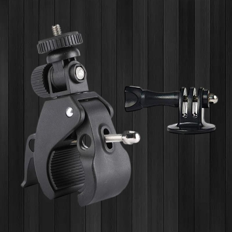 Jalgrattakaamera kinnitus Jalgratta mootorratta juhtraua käepideme statiiviklambri adapter tegevuskaamera osa Gopro Hero jaoks 1 2 3 3+ 4 - Th