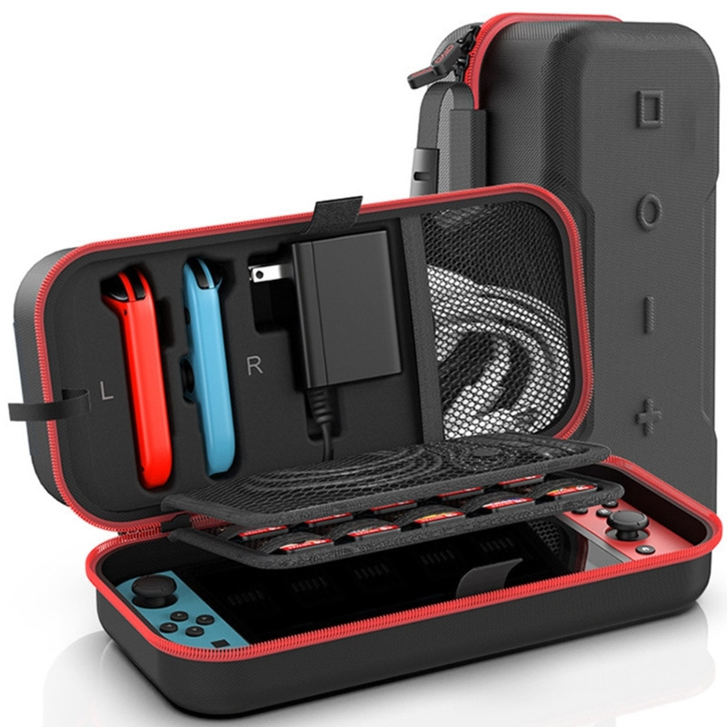 Prenosné cestovné puzdro, úložný priestor, nárazuvzdorný ochranný kryt, organizér pre príslušenstvo konzoly SWITCH OLED B36A