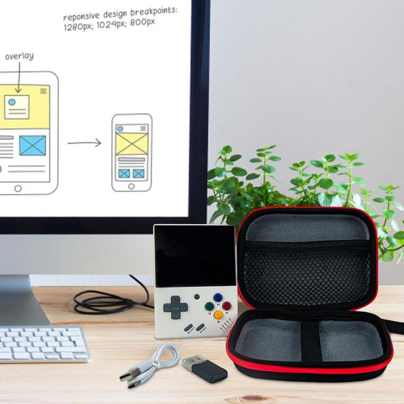 Žaidimų laikymo dėklas, atsparus dulkėms nuo rūdžių, nešiojamasis organizatorius, atsparus vandeniui, patogus smūgiams atsparus dėklas, skirtas RG35XX, skirtas RG353VS