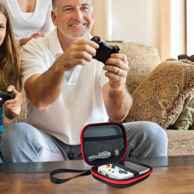 Žaidimų laikymo dėklas, atsparus dulkėms nuo rūdžių, nešiojamasis organizatorius, atsparus vandeniui, patogus smūgiams atsparus dėklas, skirtas RG35XX, skirtas RG353VS