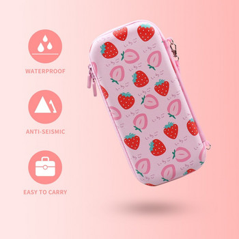 Розова преносима EVA чанта за съхранение за калъф за Nintendo Switch / Oled конзола, калъф за NS Switch Oled Controller Bag Аксесоари за игри