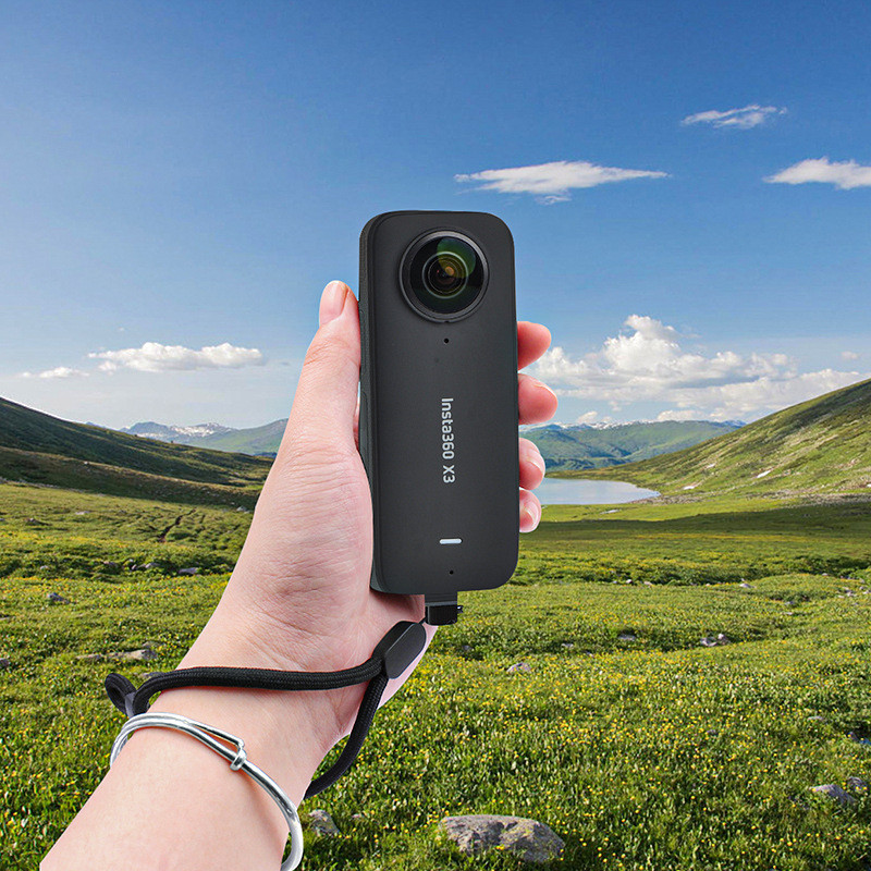 Skirta Insta360 X3/X2/X/EVO fotoaparato priedams dviračio laikiklis, stiklinis siurbimo puodelis, kuprinės segtukas, apsaugantis nuo praradimo virvę, riešo rankos dirželis