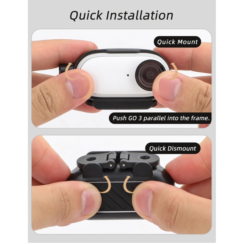 insta360 GO 3 védőkeret tok videokamera ház tok fényképezőgép tartó állvány adapter rögzítő konzol Kamera hozzáférés