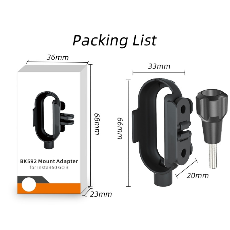 insta360 GO 3 védőkeret tok videokamera ház tok fényképezőgép tartó állvány adapter rögzítő konzol Kamera hozzáférés