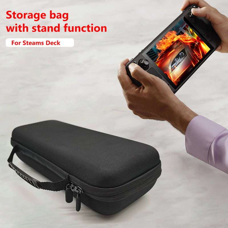 Geantă de depozitare pentru consolă de jocuri Sloturi multiple pentru cărți Husă de transport pentru consolă de jocuri Accesorii portabile de călătorie rezistente la șocuri pentru Steam Deck
