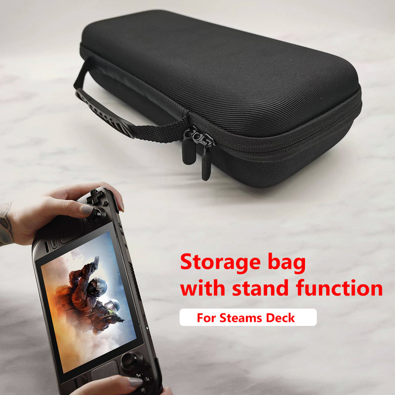 Geantă de depozitare pentru consolă de jocuri Sloturi multiple pentru cărți Husă de transport pentru consolă de jocuri Accesorii portabile de călătorie rezistente la șocuri pentru Steam Deck