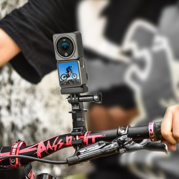 Камера Action 4 Алуминиев държач за монтиране на кормилото на велосипед за DJI Action 4/3/3 Insta360 X3/X2 Монтаж на екшън камера