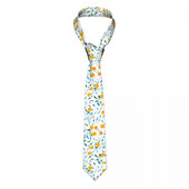 Portocaliu Cravate Unisex Poliester 8 cm Floare îngustă Frunze verzi Cravată pentru cămăși bărbați Accesorii Gravatas Petrecere de nuntă