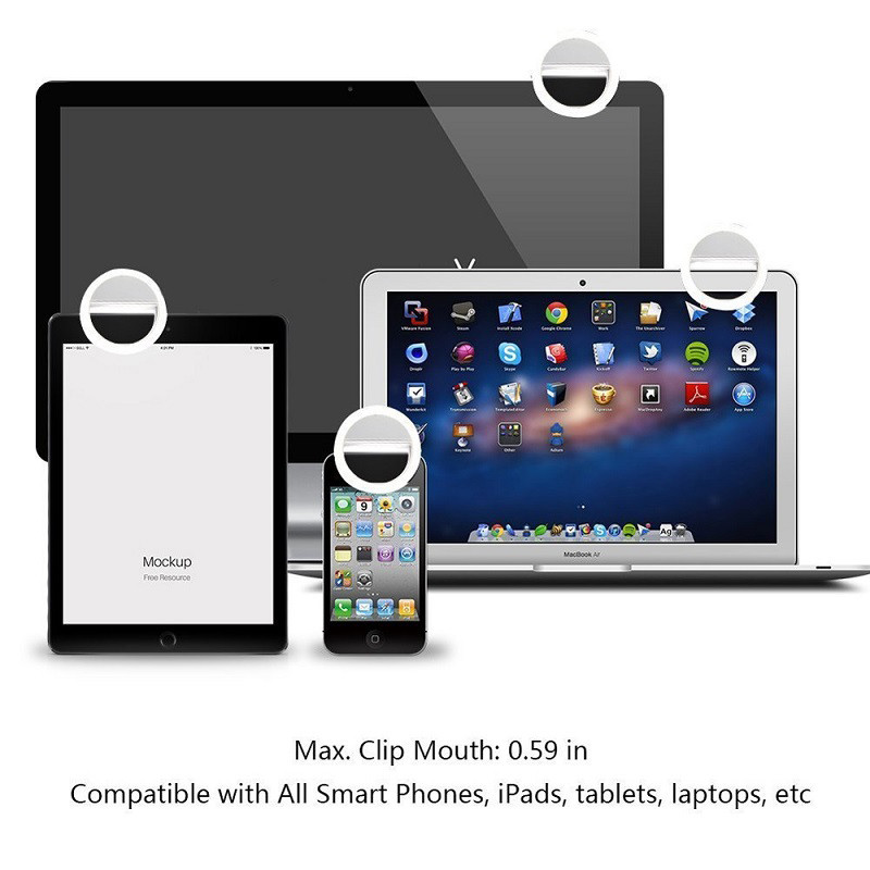 USB Charge LED Selfie Ring Light Novost Makeup Lights Dodatna rasvjeta Selfie Lamp LED Selfie Lamp Prsten za telefone