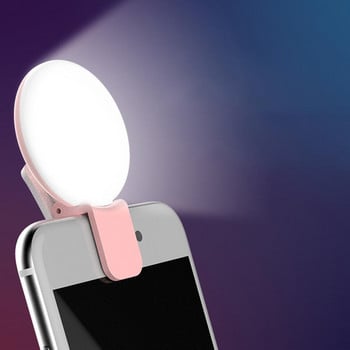 Универсален телефон за селфи LED пръстен Светкавица Преносим телефон за селфи лампа Светеща щипка Лампа Камера Фотография Видео Прожектор