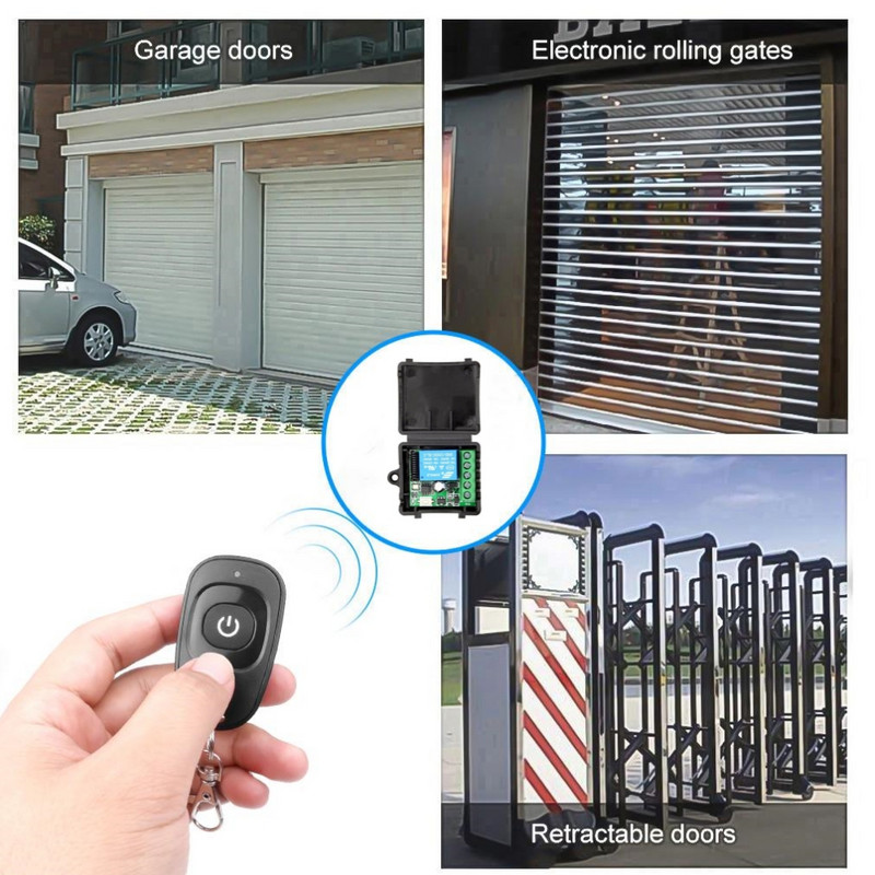 433Mhz DC 12V 1CH universaalne juhtmevaba kaugjuhtimislüliti relee vastuvõtja moodul RF saatja 433Mhz kaugjuhtimispult