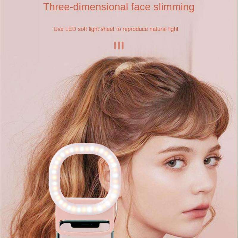 Selfie rõngasvalgusti LED-välklamp telefoni objektiivi valgus USB-laetav klambriga telefoni täitelamp Selfie valgus iPhone Samsung Huawei Xiaomi jaoks