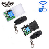 Универсален безжичен превключвател за дистанционно управление DC 12V 1CH 10A Модул за релеен приемник RF предавател 433Mhz Дистанционни управления за интелигентен дом