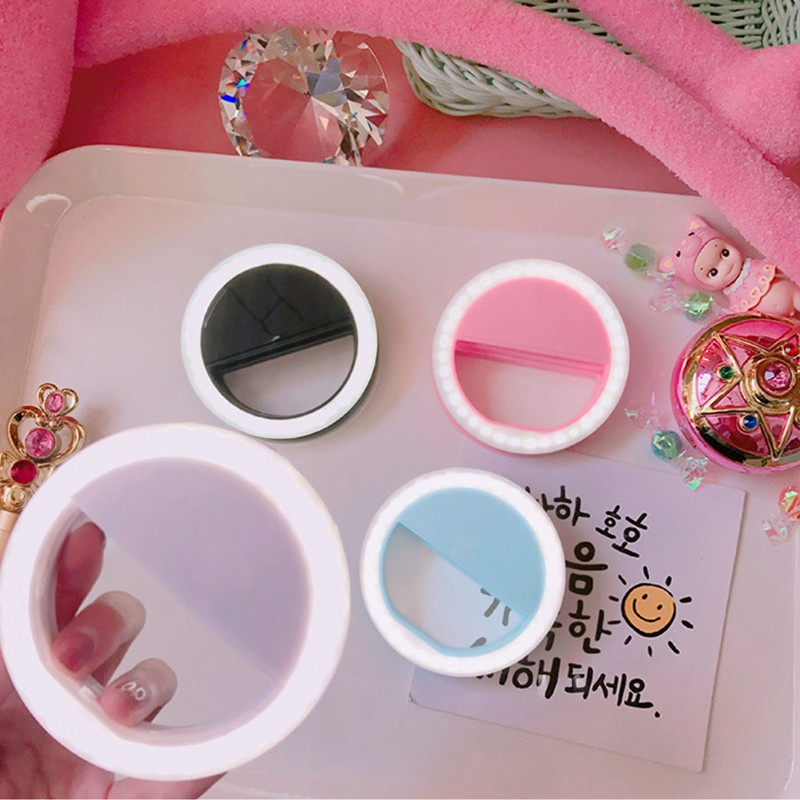 Led szelfi gyűrűs lámpa mobiltelefon objektív LED szelfi lámpa gyűrű iPhone-hoz Samsung Xiaomi Huawei telefon szelfi kliplámpa kiegészítő