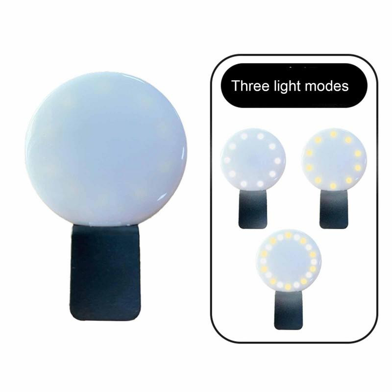 Clip On Ring Light Įkraunamas asmenukių šviestuvas, skirtas telefonui Nešiojama mini žiedinė lemputė, skirta fotografuoti vaizdo konferencijas tiesiogiai