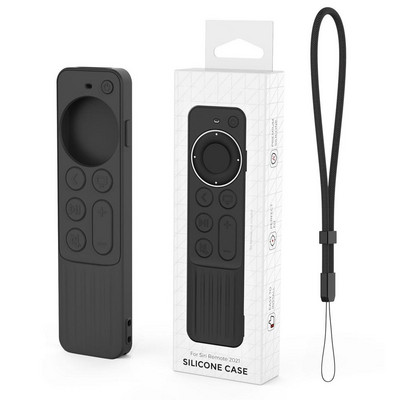 Dėklas Apples TV 4K 2022 Gen Remote Lengvas neslystantis smūgiams atsparus silikoninis dangtelis Apples TV nuotolinio valdymo pultui