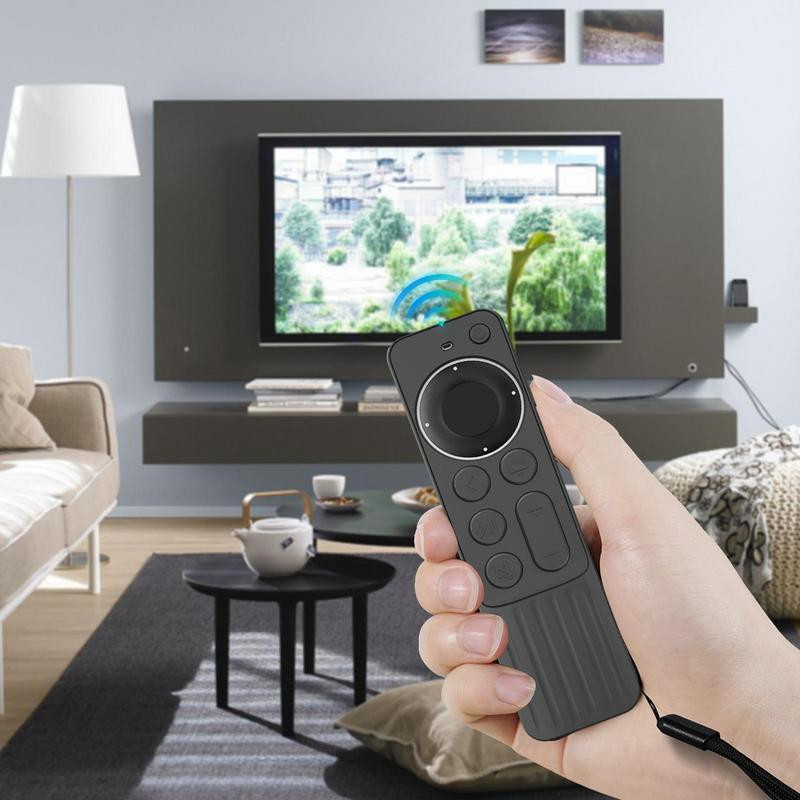 Dėklas Apples TV 4K 2022 Gen Remote Lengvas neslystantis smūgiams atsparus silikoninis dangtelis Apples TV nuotolinio valdymo pultui