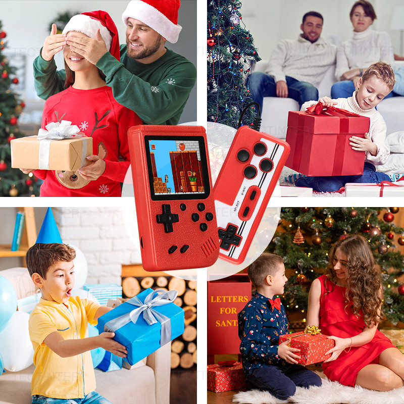 Retro kaasaskantav minivideomängukonsool 3,0-tolline LCD-ekraan lastele kingitus 8-bitine pihuarvuti mängija Sisseehitatud 400 mängu AV-väljund