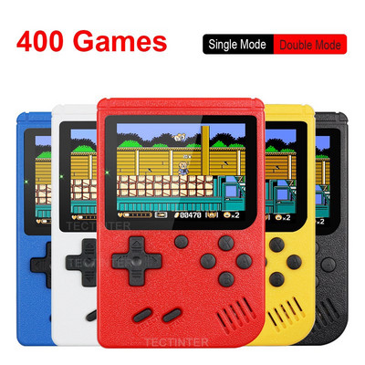 Retro nešiojama mini delninė vaizdo žaidimų konsolė 8 bitų 3,0 / 2,4 colio spalvotas LCD vaikams spalvotas žaidimų grotuvas Integruotas 400 žaidimų