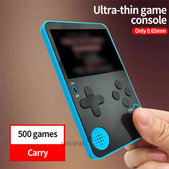 500 Classic Games Mini Ultra Thin Handheld Κονσόλα βιντεοπαιχνιδιών Φορητές συσκευές αναπαραγωγής παιχνιδιών Ρετρό παιχνίδι για παιδιά Κονσόλες 8 bit 2,4 ιντσών