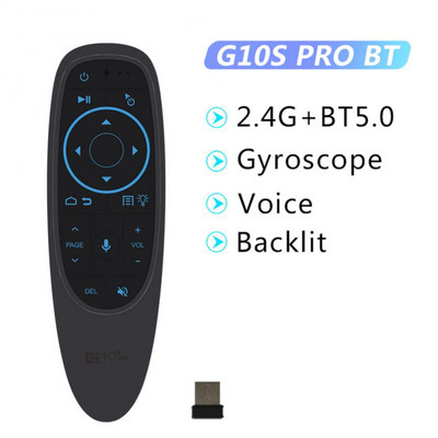 G10 G10S balso nuotolinio valdymo pultas 2.4G belaidė pelė giroskopas IR mokymasis, skirtas Android tv box HK1 H96 X96 mini