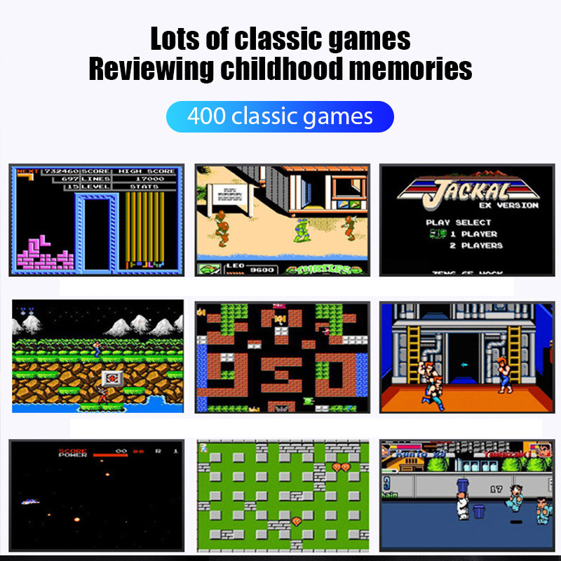 2023 Retro Classic videojáték-konzol hordozható mini kézi 8 bites 3,0 hüvelykes színes LCD gyerekeknek színes játéklejátszó Beépített 400 játék