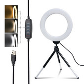 6-tolline 16 cm Selfie lauaarvuti rõngavalgusega LED-lamp koos statiivialuse telefonihoidjaga reaalajas voogesitusmeigi YouTube`i videofotograafia jaoks