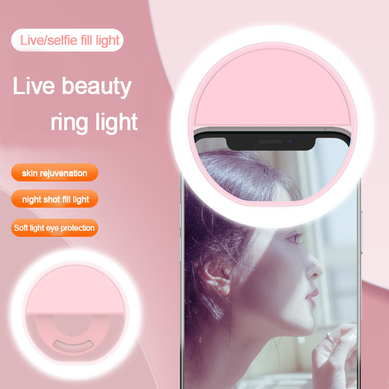 Trepied de masă cu încărcare USB Led Selfie Inel Luminos pentru Smartphone Mini Trepied Camera mobilă Trepied Suport Suport pentru telefon mobil Clip