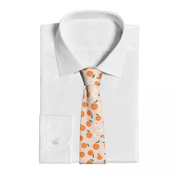 Πορτοκαλί λουλούδι Floral ανδρική γυναικεία γραβάτα Casual Polyester 8 cm Φαρδύ δέσιμο λαιμού για άντρες Αξεσουάρ πουκάμισου Gravatas Gift