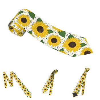 Dot Sunflower Ανδρική γραβάτα Skinny Polyester 8 cm Κλασική γραβάτα λαιμού για ανδρικά αξεσουάρ Cravat Party