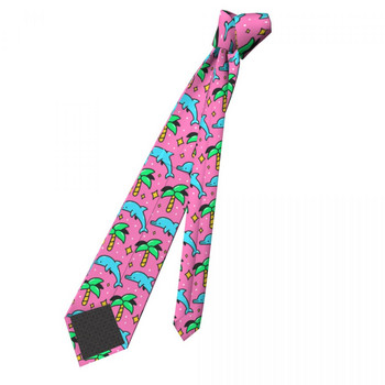 90s Retro Vintage Γραβάτα Dolphin Unisex Polyester 8 εκ. Γραβάτα λαιμού για άντρες Casual φαρδύ πουκάμισο Αξεσουάρ Gravatas Wedding Cosplay