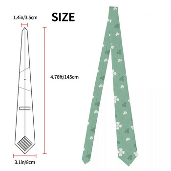 Τριφύλλι Ανοιχτό Πράσινο Γραβάτες Unisex Casual Polyester 8 cm Φαρδύ δέσιμο λαιμού για Ανδρικά Κοστούμια Αξεσουάρ Gravatas Wedding Business