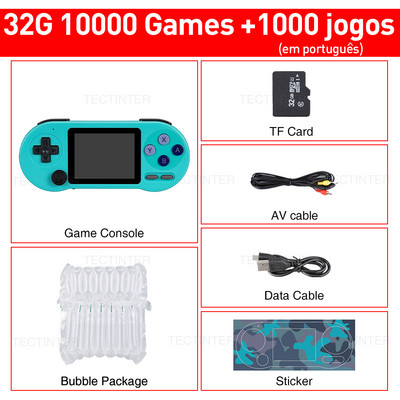 SF2000 mängude kaasaskantav pihuarvuti video Sisseehitatud 10000 mängukonsooli tugi AV-väljundi 3-tolline IPS-ekraan Klassikaline retromängumängija