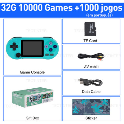 SF2000 mängude kaasaskantav pihuarvuti video Sisseehitatud 10000 mängukonsooli tugi AV-väljundi 3-tolline IPS-ekraan Klassikaline retromängumängija