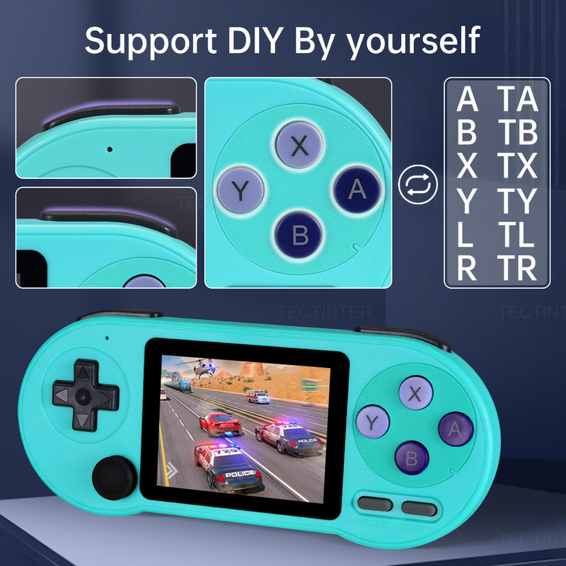 SF2000 mängude kaasaskantav pihuarvuti video Sisseehitatud 10000 mängukonsooli tugi AV-väljundi 3-tolline IPS-ekraan Klassikaline retromängumängija