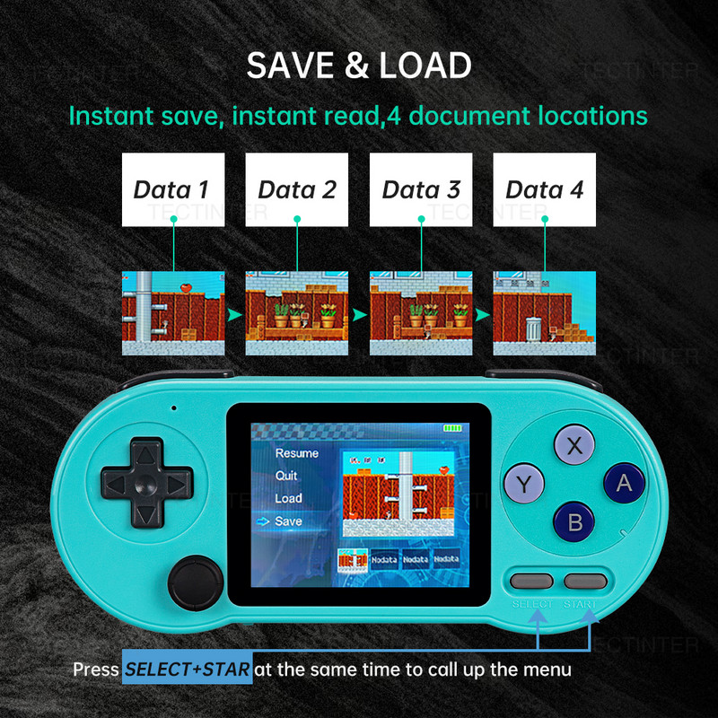 SF2000 mängude kaasaskantav pihuarvuti video Sisseehitatud 10000 mängukonsooli tugi AV-väljundi 3-tolline IPS-ekraan Klassikaline retromängumängija