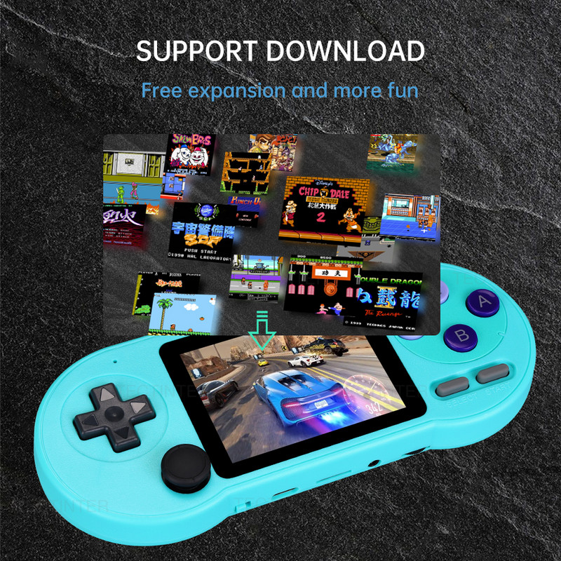 SF2000 mängude kaasaskantav pihuarvuti video Sisseehitatud 10000 mängukonsooli tugi AV-väljundi 3-tolline IPS-ekraan Klassikaline retromängumängija
